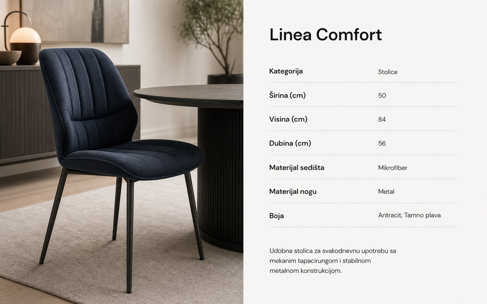 Linea Comfort - Antracit 28